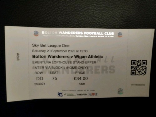 Bolton wanderers wigan - bolton,